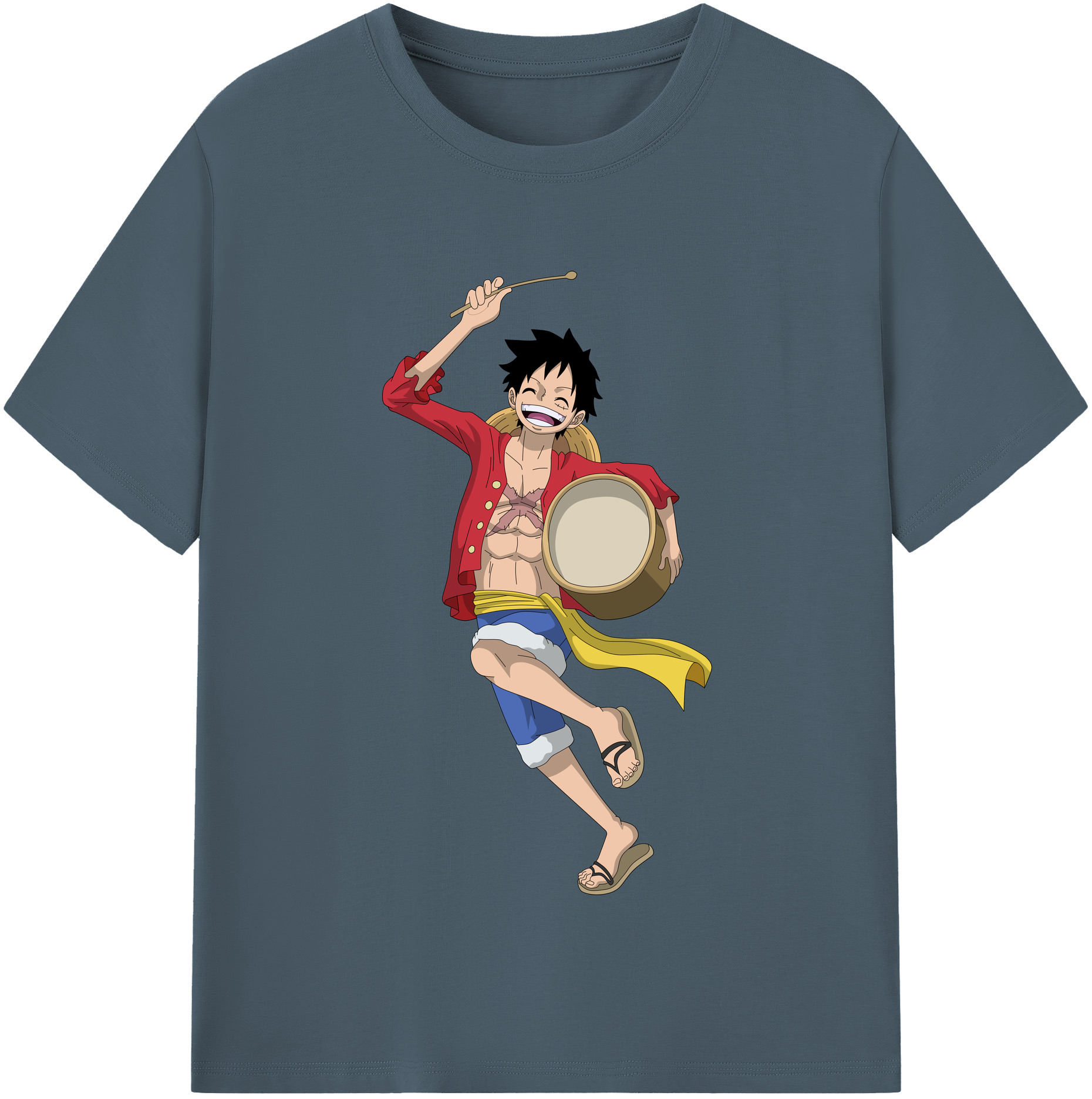 ワンピース モンキー・D・ルフィ ONE PIECE Monkey D. Luffy 綿100％半袖Tシャツ（フロントプリント）